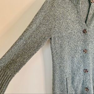 Wool Heathered Sweater Duster/Cardigan